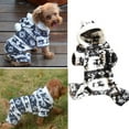 thumbnail image 1 of Zhaomeidaxi Cute Cartoon Pet Christmas Elk Costume Dog Puppy Hoodie Coat Jacket Clothes Soft Coral Velvet Fleece Winter Warm Hooded Sweater Jumpsuit Outfit Apparel for Small Dogs, 1 of 8
