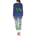thumbnail image 4 of Pijama elegante de manga larga para mujer, ropa de dormir informal, conjunto de dos piezas, regalo de Navidad, Otoño e Invierno, 4 of 4
