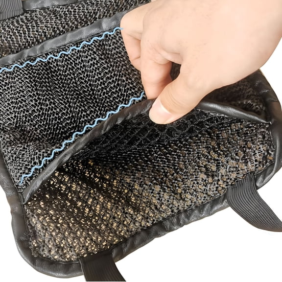 MELIVO Motorcycle Seat Cushion Sunproof Cool Comfortable Slip Passenger Absorption Pad Saddles Fits for Cruiser Touring Motorbike Bike Long Rides - S S