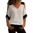 thumbnail image 2 of DPTALR T-Shirt à Manches Courtes et Manches Courtes Femme Été, 2 of 6