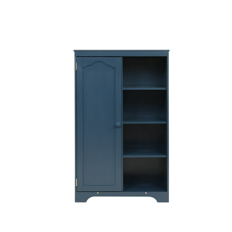 Multifunctional Storage Cabinets with 3 Storage Shelves and 1 Door, Modern  Bedroom Wardrobe with 1 Cabinet and 1 Clothes Hanger, Space Saving Closet