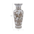 thumbnail image 4 of Tall Vase with Bird and Vines Design for Home Decor - Decorative House Accent for Kitchen, Entryway, and Office - Flower Vase for Living Room Coffee Table and Dining Room - 13", Brown & White, 4 of 13