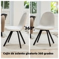 thumbnail image 3 of HOMYLIN Juego de 4 Sillas de Comedor, Sillas de Giratorias 360° para 4 de Comedor Set 4 Tela Silla Auxiliar Multifuncional Estilo Escandinavo Moderno para salón Cocina despacho, Beige, 3 of 6