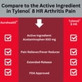 thumbnail image 4 of Aurohealth Acetaminophen Extended-Release Tablets, 650 mg, 8 Hour Fever Reducer & Pain Medicine for Muscles, Joints, Body, and Backache Pain Relief, 100 Count, 4 of 7