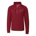 thumbnail image 2 of Men's Cutter & Buck Heather Red Gonzaga Bulldogs Mainsail Sweater-Knit Half-Zip Pullover Jacket, 2 of 3