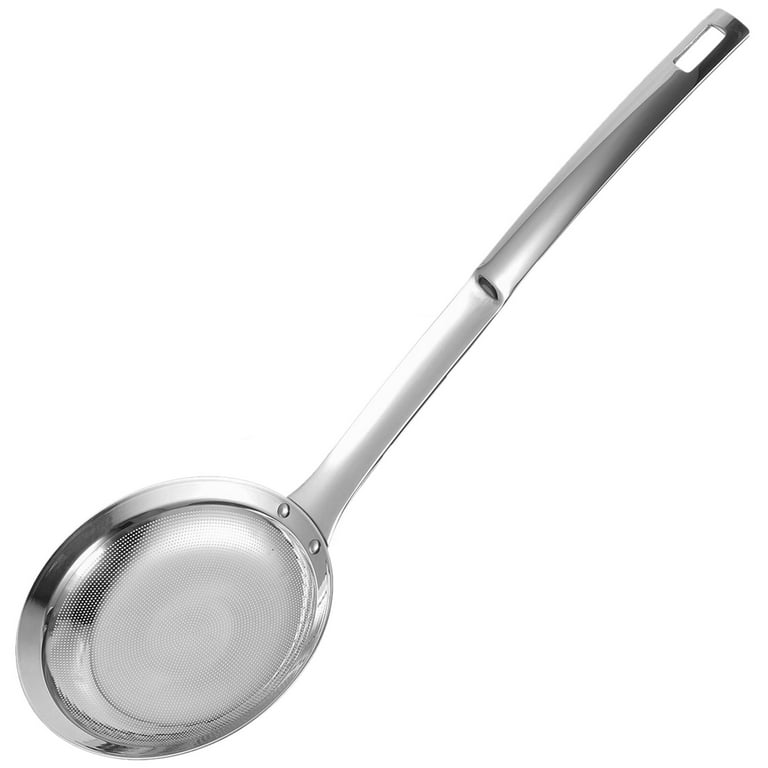 Hiware Stainless Steel Fat Skimmer Spoon - Fine Mesh Food Strainer for  Grease, Gravy and Foam, Japanese Hot Pot Skimmer with Long Handle
