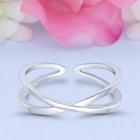 5mm - Criss Csros Toe Band Ring 925 Sterling Silver Thin Adjustable Stylish Rings For Women