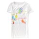 thumbnail image 1 of Camiseta gráfica Aeropostale para mujer con purpurina de pájaros en un cable color blanco extra pequeña, 1 of 2