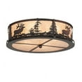 thumbnail image 3 of Meyda Tiffany 225429 Elk At Dusk 4 Light 22" Wide Flush Mount Drum Ceiling Fixture -, 3 of 4
