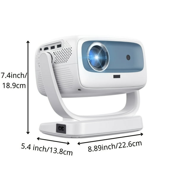DANCIEYA 4K Support Projector with Auto Focus, 300 ANSI Lumens, Android 11 System, Portable Mini Projector for Home, Outdoor, Bedroom, Movie Gift, Party - 1080P Native Resolution, 16:9 Aspect Ratio,