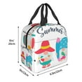 thumbnail image 3 of Salouo Gnomes Summer for Unisex Lunch Bag Leakproof Lunch Tote Large Capacity Reusable Insulated Lunch Box Cooler Lunch Container for Work/Office/Picnic/Travel-Black, 3 of 8