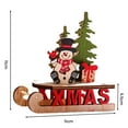 thumbnail image 4 of Oiur Santa Claus Sleigh Ornament Smooth Edge Burr Free Unique Design Table Top DIY Wooden Craft Christmas Decoration, 4 of 7