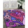 thumbnail image 3 of Ahgly Company Machine Washable Indoor Rectangle Transitional Orchid Purple Area Rugs, 4' x 6', 3 of 7