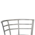 thumbnail image 3 of Home Square Curved Metal Back Height Barstool in Silver and Gray - Set of 3, 3 of 4