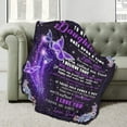 thumbnail image 2 of Flannel Fleece Bed Blanket to My Daughter from Dad Butterfly Throw Blanket Lightweight Cozy for Bedroom All Season Sofa Decor Gift 30x40, 2 of 6