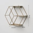 thumbnail image 2 of Floating Shelf Metal Geometric: Hanging Storage Shelf Display Shelf Wall Shelf, 2 of 9
