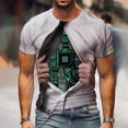 thumbnail image 1 of Camiseta Hip Hop Black Soul Street para hombre, camiseta de verano con garra de fantasma Harajuku, camiseta holgada de moda con estampado 3D de manga corta, ropa informal Tan Jianjun unisex, 1 of 2