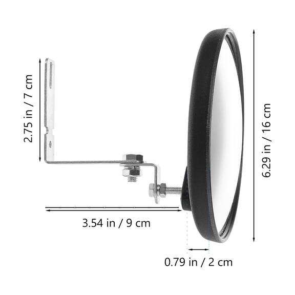 MERRYHAPY Wall Mounted Convex Safety Mirror 6.3x6.3x2.8in for Enhanced Visibility and Effective Accident Prevention