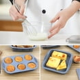 thumbnail image 2 of Silicone Bakeware Set Nonstick Baking Pans Cake Molds Set for Baking, Including Cookies Baking Sheet, 6 Cup Muffin Pan, Cake Pan, Bread Pan, Pizza Pan（7 Pcs ）, 2 of 6