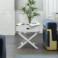 thumbnail image 3 of Furniture of America Sienna 1-Drawer Wood White End Table, 3 of 8
