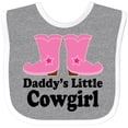 thumbnail image 3 of Inktastic Daddy's Little Cowgirl Girls Baby Bib, 3 of 4