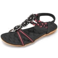thumbnail image 6 of Ablanczoom Womens Sandals: Rhinestone Flower Comfortable Summer Flat Sandals for Women Beach Shoes, 6 of 6