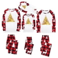 thumbnail image 6 of Odeerbi Christmas Pajamas for Family Holiday Long Sleeve Family Christmas Pajamas Matching Sets Kids Christmas Plaid Printed Blouse Tops + Pants Sleepwear Family Matching PJs Set Red, 6 of 6