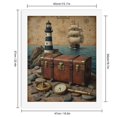 thumbnail image 2 of Paint by Numbers Kit for Adults, Lighthouse Nautical Chest Compass Ship Paint by Numbers, Easy Paint by Numbers Kit for Adults Beginner, DIY Adult Paint by Number Kits on Canvas, 12x16in Home Decor, 2 of 7