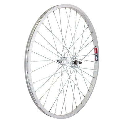 Standard Fit FRONT 26" SILVER ALLOY MOUNTAIN Bike Bicycle WHEEL QUICK RELEASE 