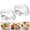 2PC, variant on Glass Shell Dumpling Tray, Durable Material, Easy Clean, Large with Sauce Plate Snack Dessert, Elegant shaped Dish for Home Kitchen Use and Weddings