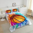 thumbnail image 4 of Erosebridal 3D Basketball Bedding Comforter Set, Watercolor Duvet Insert, Sports Lover Comforters & Duvets, Breathable Bedroom Decoration, 2-Piece, 4 of 8