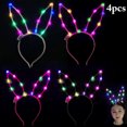 thumbnail image 3 of 4PCS Women Hair Hoop Creative Rabbit Ear LED Light up Headband Party Headband, 3 of 10