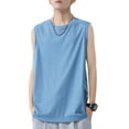 thumbnail image 1 of Camisetas sin mangas para hombre Camisetas sin mangas Chalecos de algodón con cuello redondo Ca CACAGOO Chaleco Hombre, 1 of 7