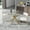 White1, variant on Katboc Modern 3-Piece Dining Set, 36in Square Tempered Glass Table with Cross Metal Legs, 2 Teddy Velvet Chairs, Space Saving for Living Room, Kitchen, White1