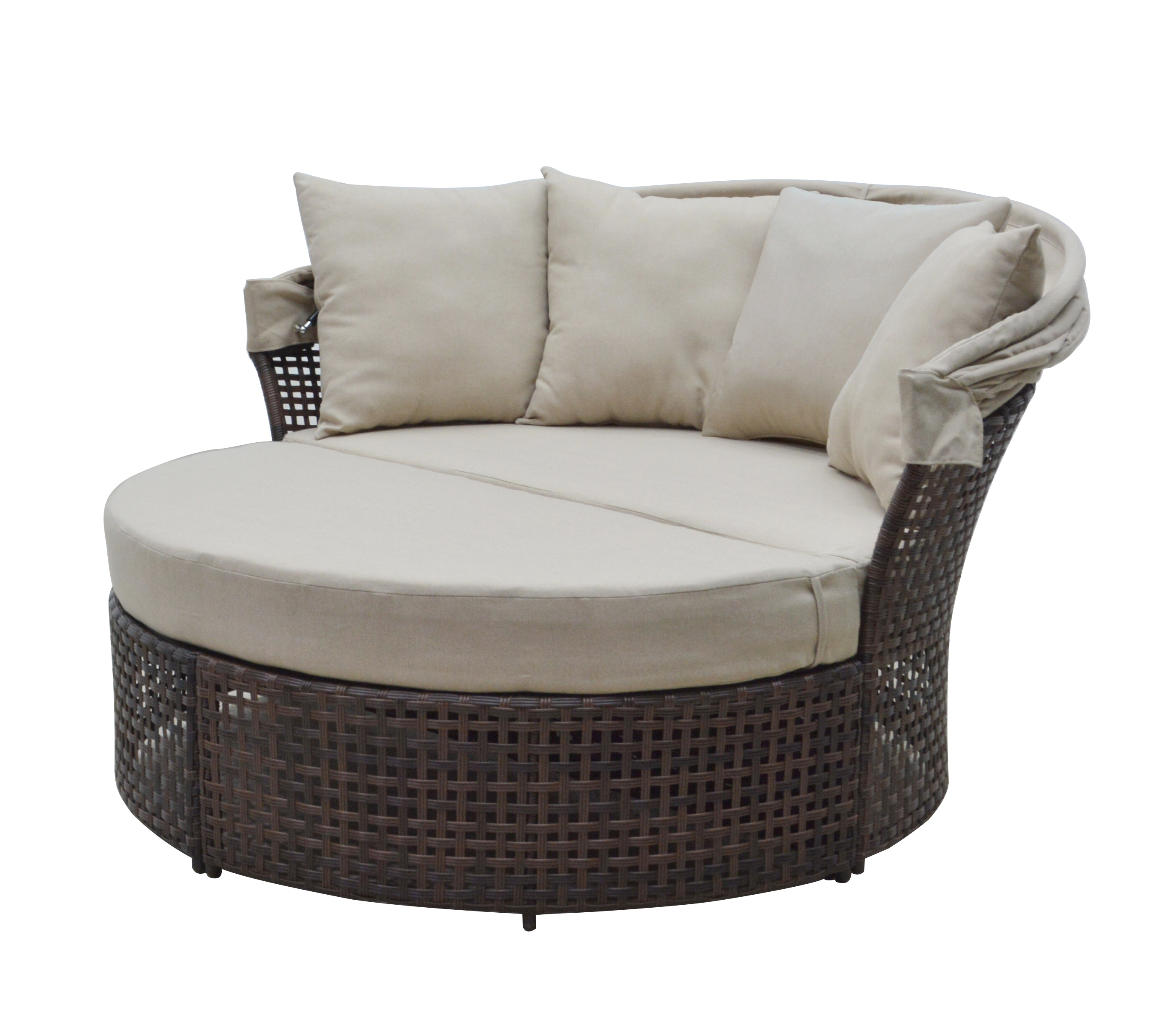 Mainstays Tuscany Ridge 2-Piece Outdoor Daybed with Retractable Canopy, Beige - image 3 of 10