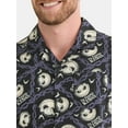 thumbnail image 4 of Nightmare Before Christmas Men's and Big Men's Print Button-Up Cotton Shirt with Short Sleeves, Sizes XS-3XL, 4 of 5