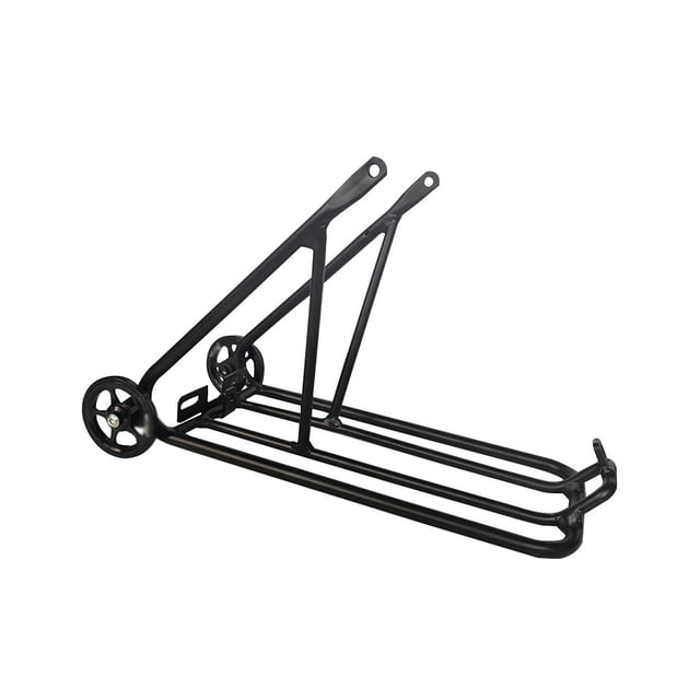 Folding Bicycle Luggage Carrier Alloy Portable Heavy Duty Polished Cargo Rear Rack Cycling Cycle Holder Replacement for Brompton Black