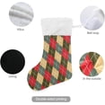 thumbnail image 3 of GZHJMY Vintage Argyle Christmas Stockings 2PCS, Large Xmas Stockings Gift Decorations and Party Supplies,Used for Fireplace Decoration Socks Christmas Tree Decoration, 3 of 7