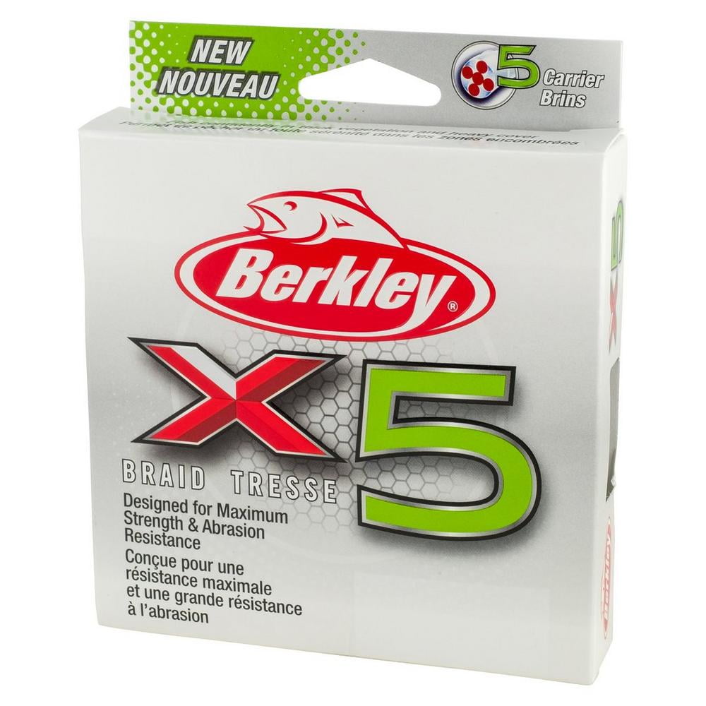 Berkley x5 Braid Fishing Line, Crystal, 40 lb Test Strength, 328 yd