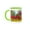 Green/White, variant on 3drose, Bold Vertical Stripes Christmas Colors Rich Red and Green, 15oz Two-tone Red Mug