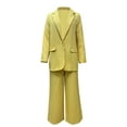 thumbnail image 4 of Liacowi Women Business Suits Solid Color Professional Long Sleeve Blazer Jacket and Pants Set for Office Lady Workwear, 4 of 8