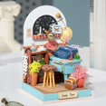 thumbnail image 2 of Handcraft Creative Dollhouse Furniture Set Cottage 3D Puzzles Birthday Toy , Study Room, 7x7x9cm, 2 of 6