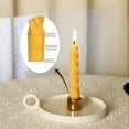 thumbnail image 3 of Candles TELOSMA de cera de abeja en espiral, 18 cm, juego de 4 unidades, color amarillo, 3 of 7