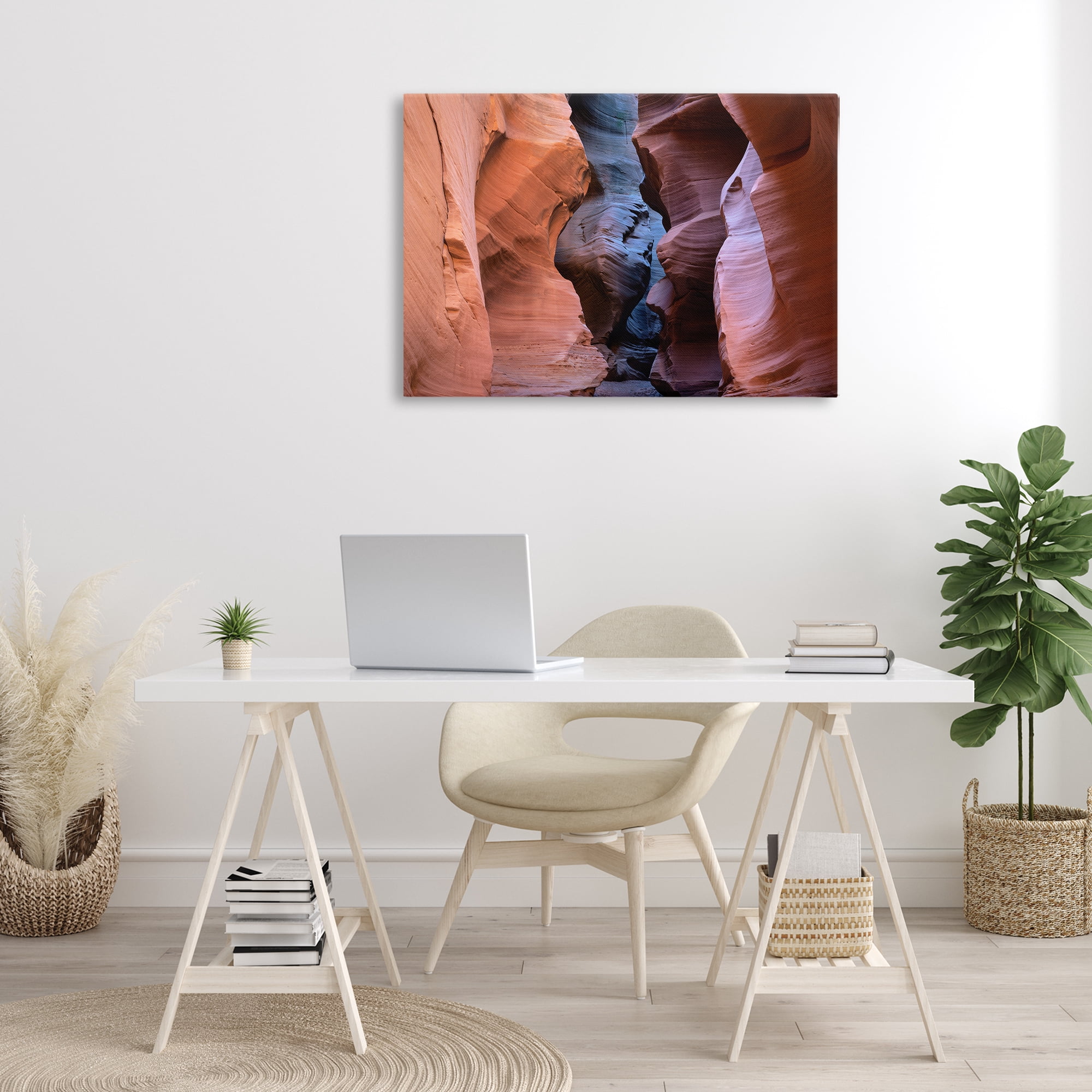Stupell Industries Slot Canyon View Landscape Photography Gallery Wrapped Canvas Art Print Wall Art, 36 x 24