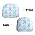 thumbnail image 6 of 2 Pce Car Headrest Cover 11×10.2in With Elastic Easy To Install Anti-Crack Stain Tear Used For Most Car Headrest Cancer Awareness Ribbon Pattern - Watercolor Pastels, 6 of 8