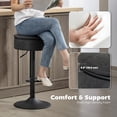 thumbnail image 4 of HOMCOM Tabourets de Bar Ensemble de 2, Tabourets de Bar Pivotants avec Rangement, Repose-Pieds, Noir, 4 of 10