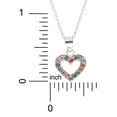 thumbnail image 3 of Brilliance Fine Jewelry Girl’s/Tween Sterling Silver Crystal Heart Pendant, 18” Chain, 3 of 4