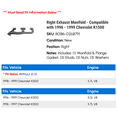 thumbnail image 2 of Right Exhaust Manifold - Compatible with 1996 - 1999 Chevy K1500 1997 1998, 2 of 2