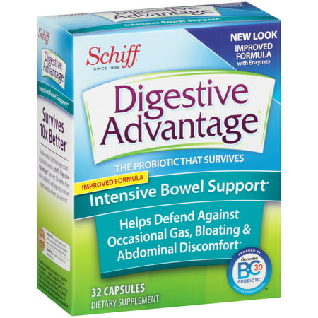 Avantage digestif intensif Bowel soutien Probiotic capsules, 32 Count