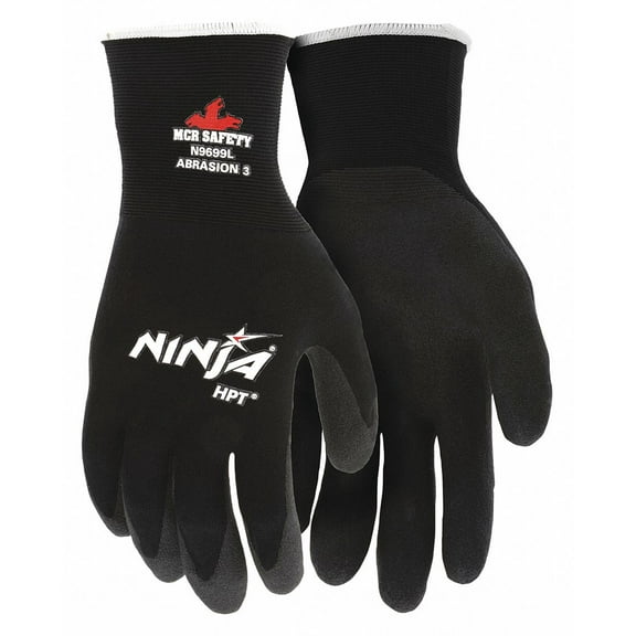 Mcr Safety Coated Gloves,Nylon,M,PK12  N9699M